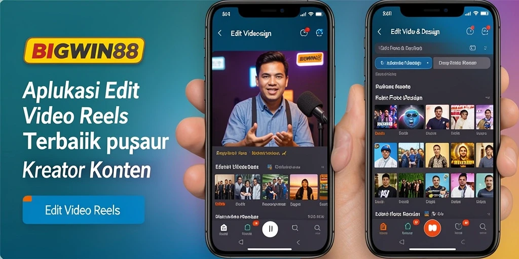 Tampilan antarmuka aplikasi BIGWIN88 untuk Edit Video Reels.
