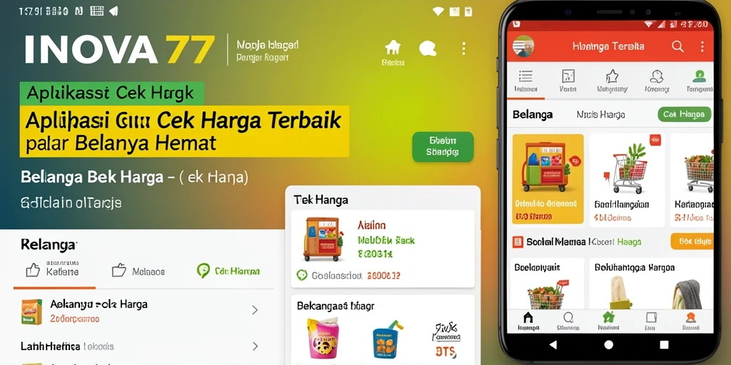 Antarmuka INOVA77 menampilkan perbandingan harga produk secara jelas.