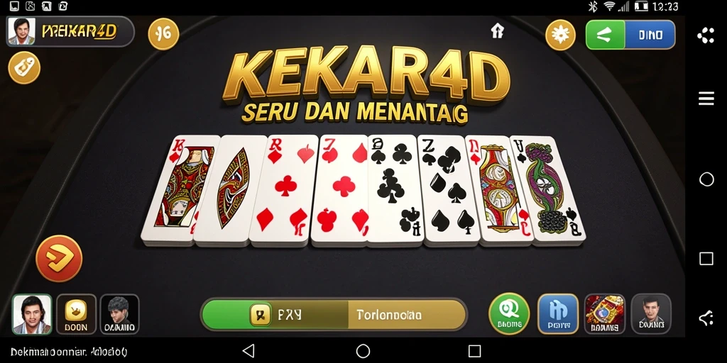 Tampilan antarmuka game Domino KEKAR4D yang menarik dan interaktif.