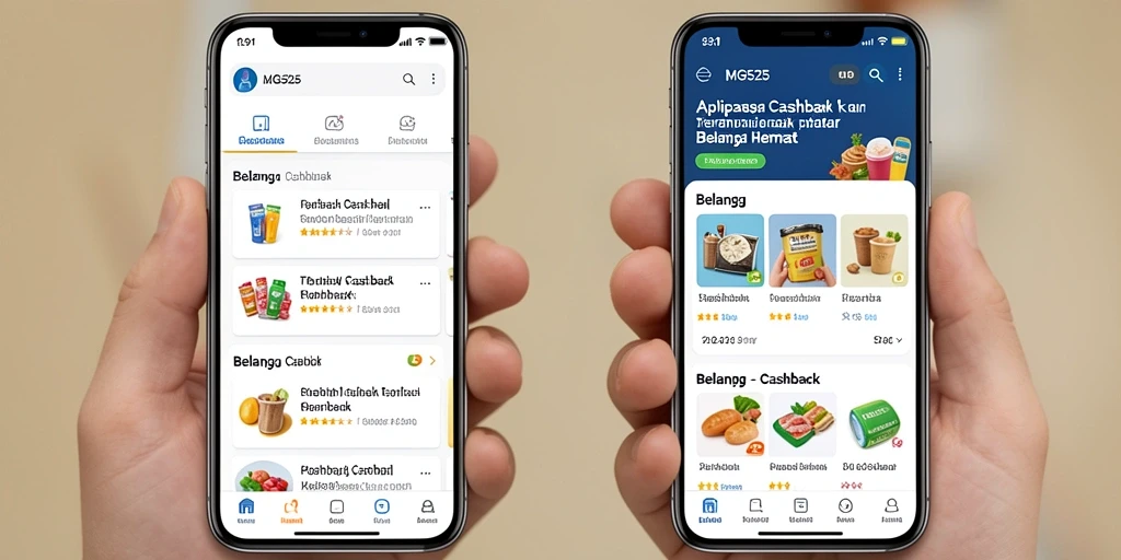 Tampilan antarmuka MG525 yang modern dan mudah digunakan untuk Cashback.