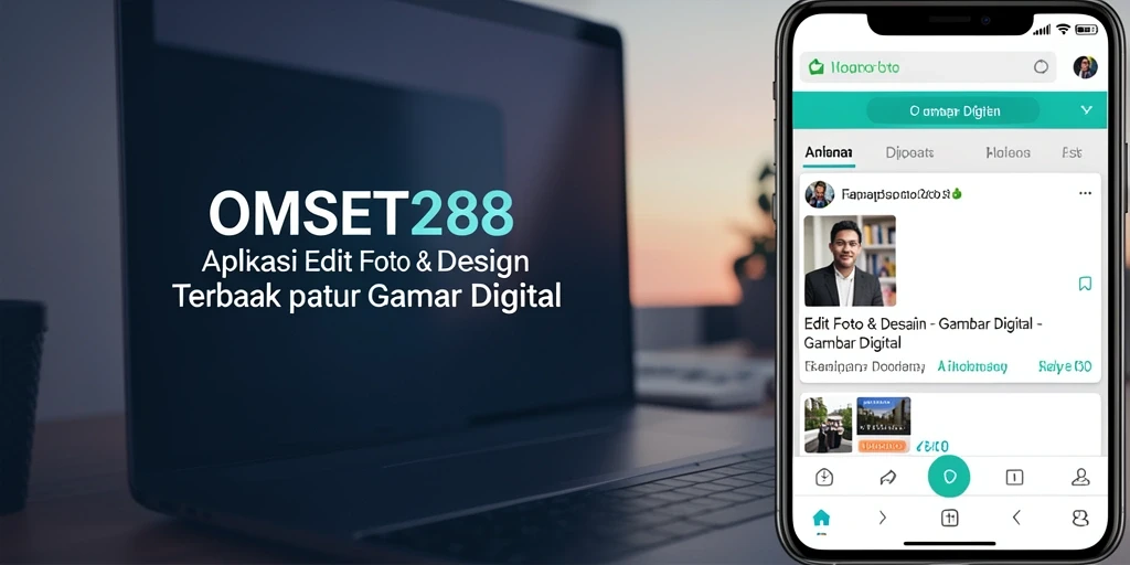 Tampilan antarmuka aplikasi OMSET288 untuk pengeditan gambar digital.