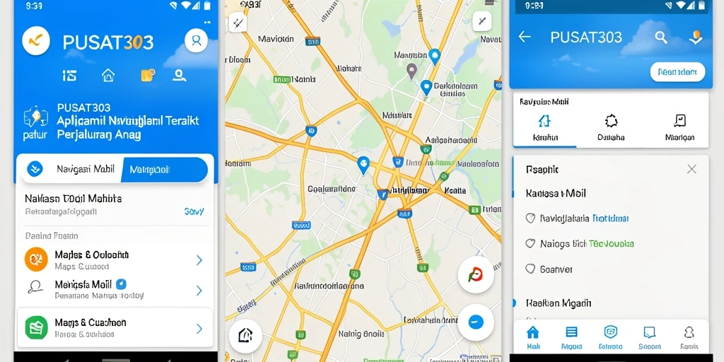 Antarmuka PUSAT303 yang mudah digunakan untuk navigasi mobil.