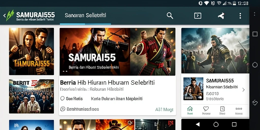 Tampilan antarmuka utama aplikasi SAMURAI555 yang informatif.