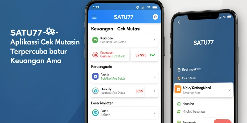 Screenshot aplikasi SATU77 menampilkan fungsi Cek Mutasi yang cepat dan informatif.