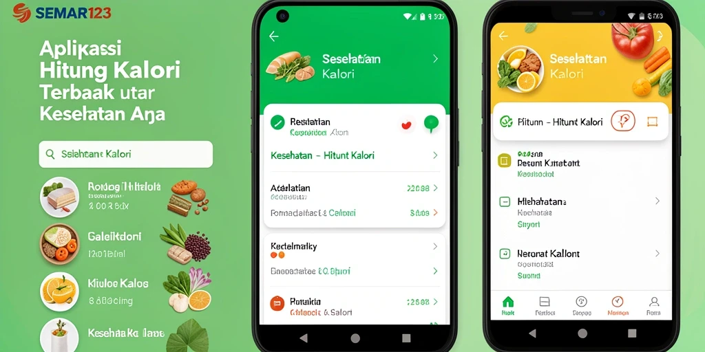 Tampilan antarmuka SEMAR123 yang user-friendly untuk menghitung kalori.