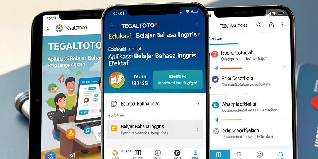 Antarmuka aplikasinya yang menarik untuk belajar bahasa Inggris.
