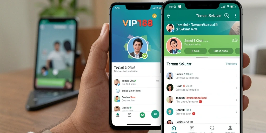 Antarmuka VIP188 yang bersahabat untuk mencari teman baru.